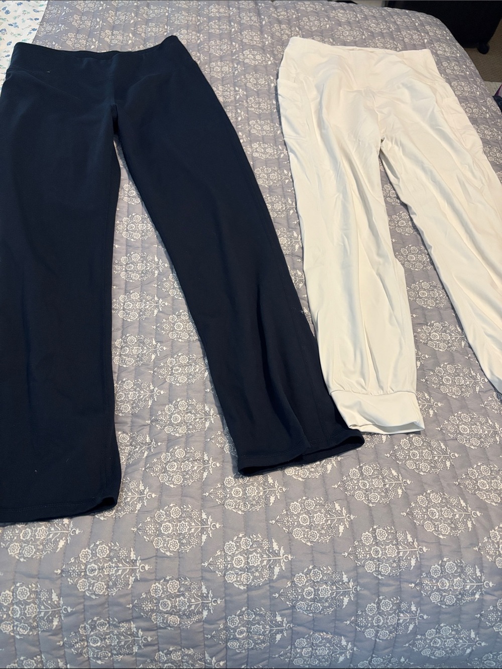 Jockey Blue pants. White viodia jogger Leggings Set, 2 side pockets